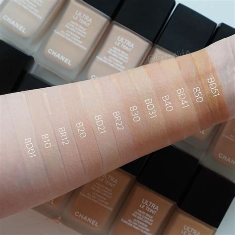 ultra le teint chanel foundation|Chanel foundation comparison chart.